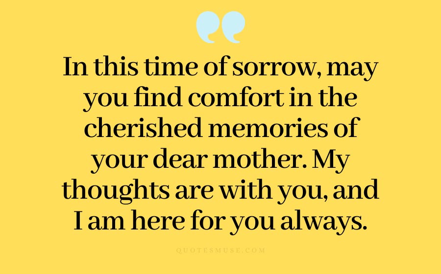 what to write in a sympathy card for loss of mother